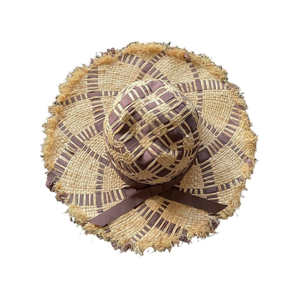 𝅺D&Y Straw Woven Lightweight Floppy Sun Hat
Tan Brown One Size